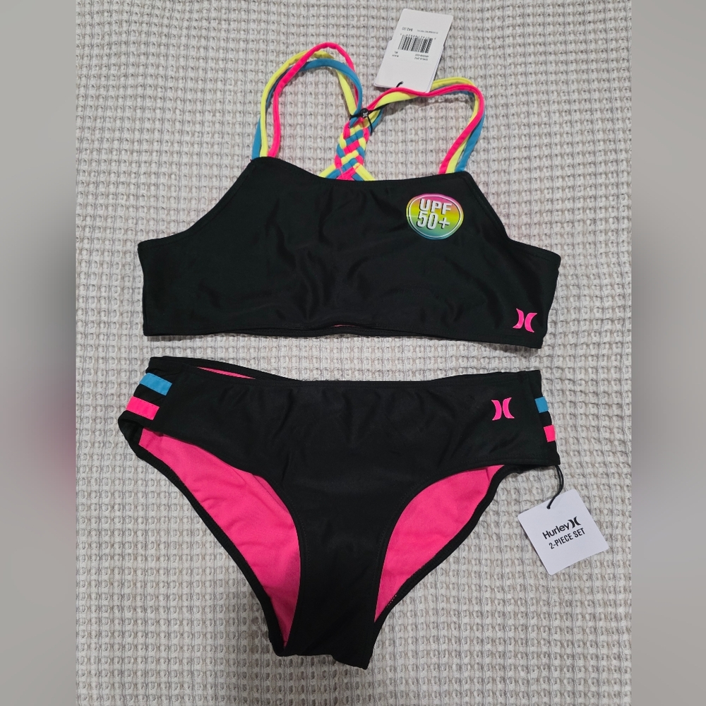 Hurley Vibrant Bikini Set with Colorful Straps